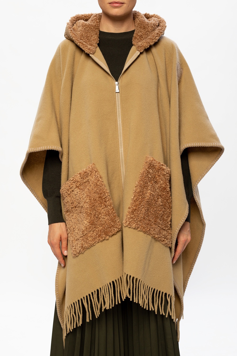【関税＆送料込み】Moncler Hooded Wool Cape MONCLER Hooded wool cape | Harvey Nichols